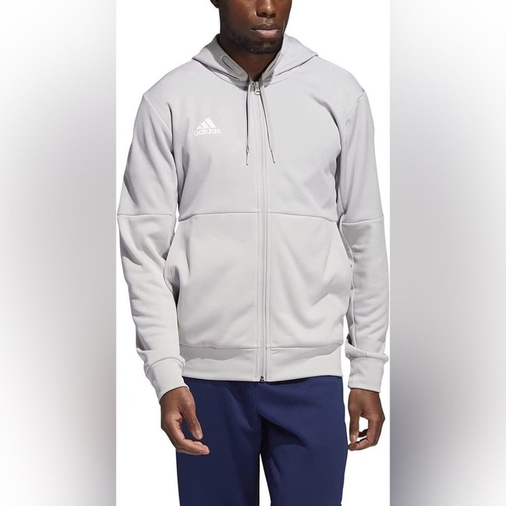 Adidas Men Gray Training Issue TI FZ Jacket Sz XL